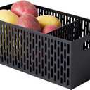 Yamazaki Home Stacking Baskets / Fruit Basket / Vegetable Basket ABS Plastic One Size Black