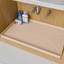 Under Sink Mat 28" x 22", Waterproof Silicone Cabinet Liner Tray, Leakproof Under Sink Organizer for Kitchen Bathroom, Non-Slip Shelf Protector, Oil-Resistant, Easy to Clean, Durable