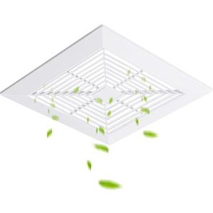 Baquler 1 Pcs 11 x 11'' Exhaust Bathroom Fan Cover with Springs Square Ceiling or Wall Mounted Ceiling Grill Vent Fan Fits Models 663 670 671 675 688 689 Ventilation Cover Replacement Accessories