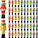 Chunful 50 Pcs Christmas Mini Nutcrackers Ornaments Figures Christmas Nutcracker Soldier Miniature Figurines for Tree Decorations Tabletop Home Decor Party Favors Hide and Seek