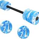 IEBIYO 29.3’’Aquatic Exercise Equipment Swim Barbell High Density EVA Foam Pool Swim Dumbbell with Water Exercise Discs Aquatic Fitness Equipment for Adults