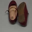 Trary Mary Jane Ballet Flats, Black Flats for Women, Ankle Strap Dressy Comfortable Flats (9, Burgundy)
