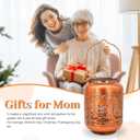 Birthday Gifts for Women Mom, Grandma - Owl Solar Lanterns Outdoor Waterproof Owl Gifts for Women Hanging Metal Solar Lights Outside Garden Ornament for Yard, Patio,Pathway Landscape, Brown