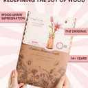 3D Flower Wooden Puzzles for Adults-Pink Lily, DIY Wooden Flowers Model Kit Building Set Crafts for Adults to Build, Botanical Collection/Ideal Creative Gift Ideas/Housewarming (73PCS)