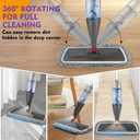 Spray Mop for Floor Cleaning with Washable Pads, Microfiber Wet Mops with 800 ml Refillable Bottle,Reusable Dust Mops with Sprayer for Hardwood Laminate Vinyl Tile Cleaning, Gray