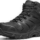 NORTIV 8 Waterproof Work Boots for Men Steel Toe Safety Construction Boots ARMADILLO-STL (11, All Black)