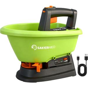 Handheld Lawn Spreader - 7.2V Battery Powered Seed & 135 Fertilizer Spreader, 3L Large Capacity for 6400 Sq.Ft, 7 Settings & 5 Angles, Rechargeable Grass Seeder for Even Lawn Care