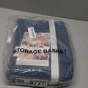 OIAHOMY Woven Storage Basket for Shelves, Rectangle Cotton Rope Baskets for Organizing, 13 x 10 x 9 in, Storage Bins for Dog Toys,Towel,Books,Gift,Blue