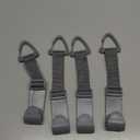 Amooca Headrest Hooks for Car Adjustable 4 Pack Vehicle Seat Back Organizer Storage Hanger Holder for Purse Bags Universal Fit with Clip Gray