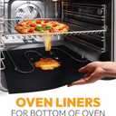 Heavy Duty Oven Liners for Bottom of Oven, Non Stick Teflon Liners for Electric or Gas Ranges, Reusable Mats for Electric Gas Microwave or Grill, BPA & PFOA Free Spill Guard, Kitchen Accessory