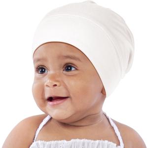 OLESILK Silk Baby Bonnet for 0-6 Months - 100% Mulberry Silk Toddler Hair Bonnet, Adjustable Night Cap for Sleeping (White)