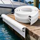 DaisyInner Dock Edging Coil 20 ft D Dock Bumper PVC Boat Bumper Guard Coil Marine Protection for Boats Freshwater & Saltwater Use