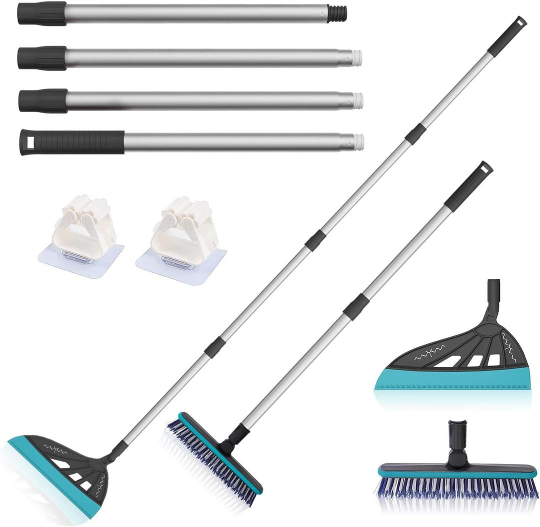 Magic Air Silicone Broom Sweeper, Multifunction Silicone Broom, Household Squeegee for Floor Cleaning, Bathroom, pet Hair, Dog Brush Set Grey (Gray)