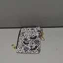 GIANCOMICS Slim Wallet Credit Card Holder Women, Goth Bat Rfid Blocking Small Card Case, Keychain Thin Pocket Curved Zipper Wallet, Travel Card Holder PU Leather ID Window, Ladies Female Gifts