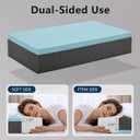Cube Pillow Pro for Side Sleepers Memory Foam Bed Pillow Soft Pillow Supportive Head, Neck, and Shoulder Pain Relief, White-24"x12"x5"