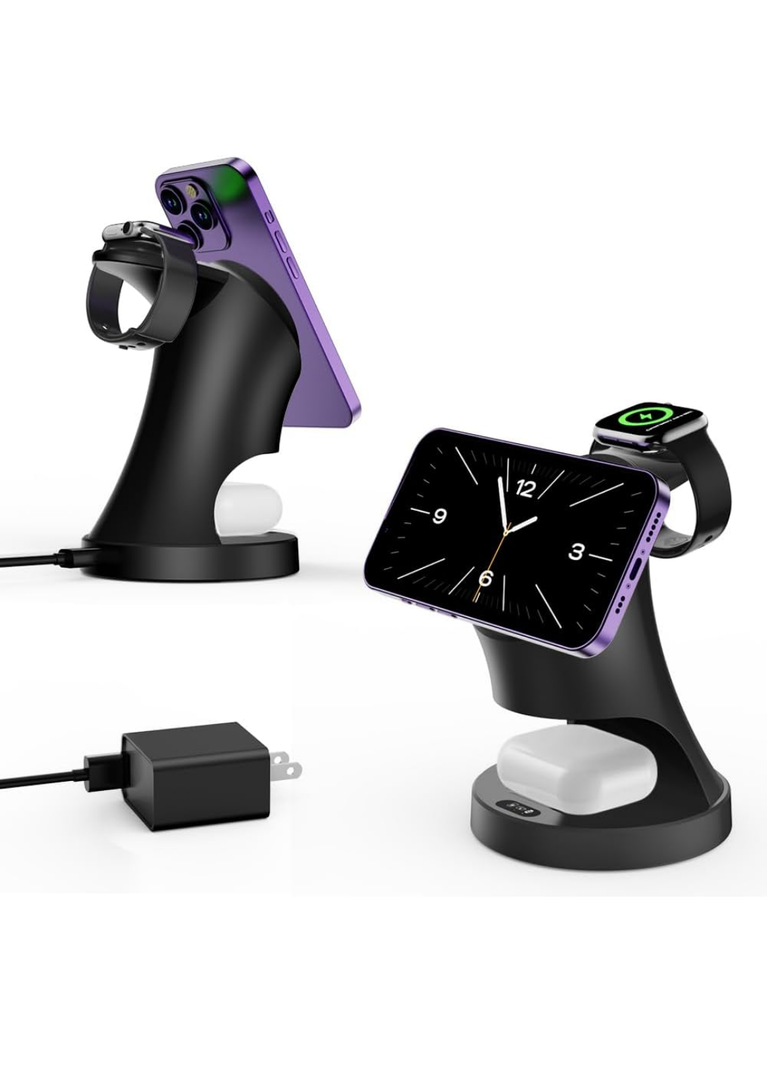 Streamline Wireless Charger, Magnetic 3 in 1 Charging Station for Magsafe iPhone16/15/14/13/12/Pro/Plus/Pro Max, 5W Charger for Magsafe Apple Watch9/8/7/6/5/4/3/2/SE, for Airpods3/2/Pro