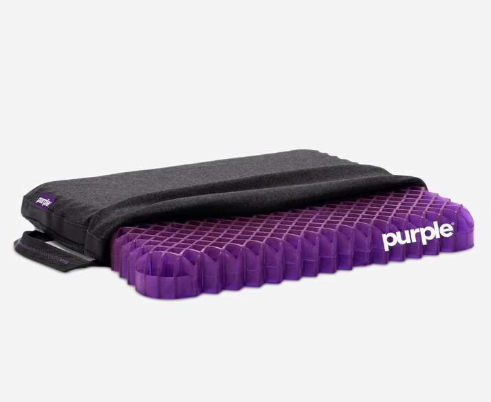 Purple Royal Seat Cushion, Portable 2 Inch Gel Seat Cushion, GelFlex Grid