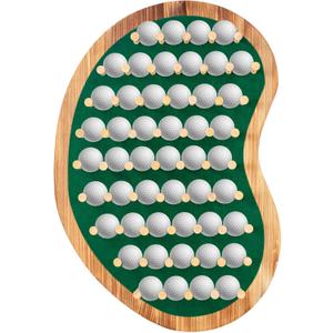 40 Golf Ball Display Rack Cabinet Holder Case - Wall Mount Golf Gifts for Enthusiasts - Unique Putting Green Shape