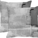 Britimes Throw Pillow Covers Modern Home Art Decor, 18 x 18 Inches Set of 2 Abstract Oil Painting Pillowcases for Bedroom, Living Room, Cushion Couch Sofa, Abstract White Grey