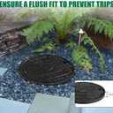 20in Replacement Manhole Cover- NO FRAME,Fiberglass Recessed Round Solid Top Covers,FRP Septic Tank Lid, Reinforced Steel Sewer Covers for yard,Non-slip Plastic Decoration Sewage Basin Cover