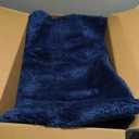 nuLOOM 3' x 5' Cozy Plush SuperiorWash Area Rug, Machine Washable, Non-Slip, Soft Fluffy Shag Carpet for Living Room Bedroom Kids Room Nursery Home Decor, Loni Navy