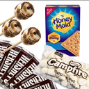 S'mores Kit Birch Roasting Sticks, Graham Crackers, Chocolate & Marshmallows – Great for Camping, Bonfires, Parties, Exp Date: 03/26/2027