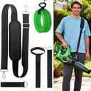 Universal Handle & Shoulder Strap with Metal Clips - 600D Leaf Blower Shoulder Strap - Compatible with WOLFMEN, EGO, Greenworks, DEWALT, Worx | Fits String Trimmer, Shrub Trimmer & Weed Eater