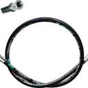 LingCheng 26711-08-08RW Hydraulic Hose Swivel Assembly 1/2 ” Hydraulic Hosewith Female JlC X Female JlC 24 ”Long3988psi, Black