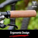 WTB CZ Control Bicycle Grips (Set of 2) Single Clamp, Ergonomic, Pressure Relief (Black/Tan), 142mm x 33/53mm taper