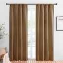 NICETOWN Blackout Curtains for Living Curtains, Gold Brown, 2 Panels, 42 by 84, Room Darkening Window Curtain Panels, Easy-Care Solid Thermal Insulated Draperies/Drapes for Daughter Room