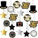 KatchOn, Happy New Year Hanging Swirls 2025 - Pack of 80, NO DIY | New Years Eve Party Supplies 2025 | NYE Decorations 2025 | Happy New Year 2025, NYE Party Favors | Happy New Years Decorations 2025 2 Pack