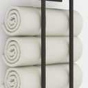 Towel Racks for Bathroom, Bathroom Towel Rack Wall Mounted with Metal Shelf and 3 Hooks for Small Bathroom, Black (Round Tube)