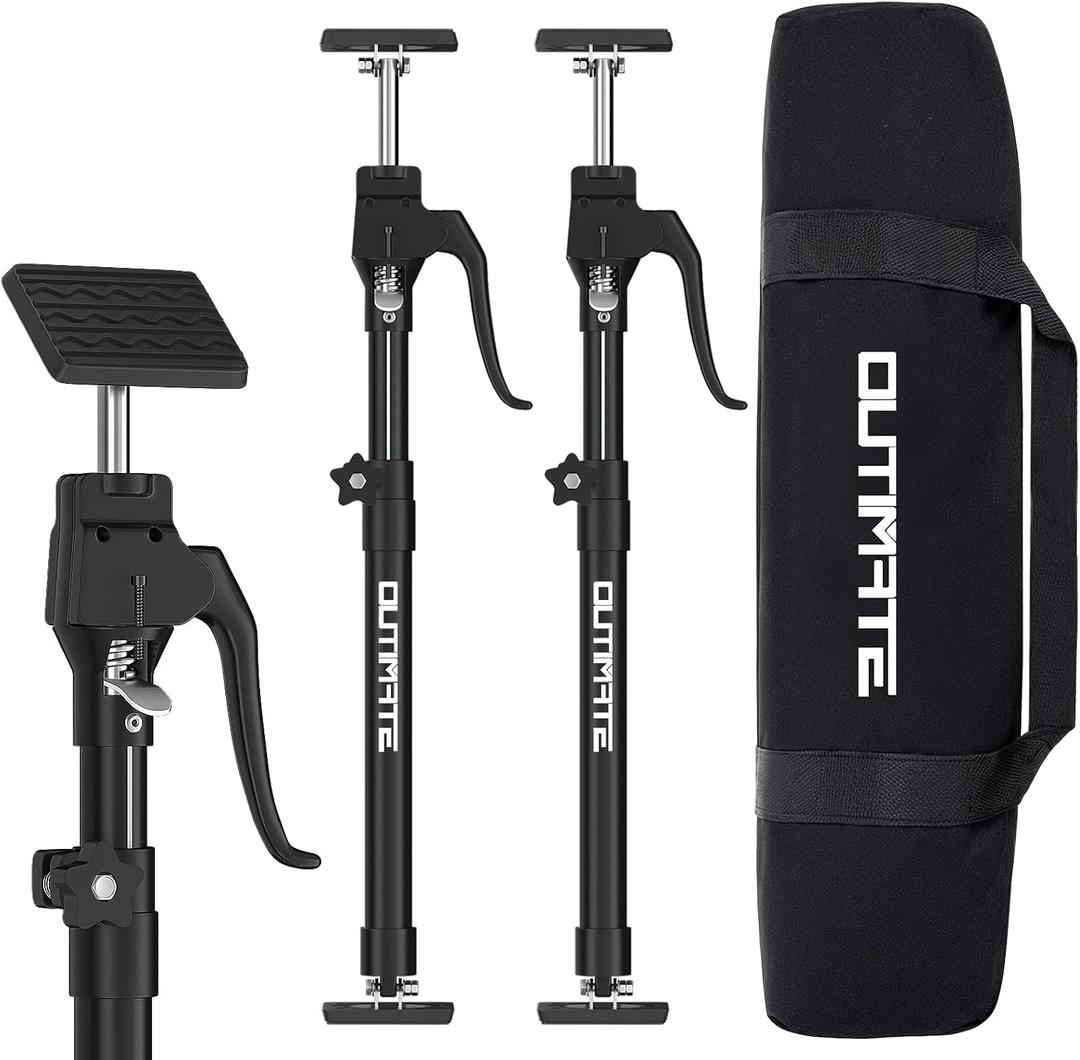 Third Hand Support Pole Heavy Duty, Cabinet Jacks for Installing Cabinets with 200 LBS Capacity and Expand from 23-3/5 to 45-3/10 IN, 2-PC