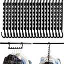 Mr. Pen- Space Saving Hangers for Clothes, 20 pcs, Black, Plastic Multi Clothes Hangers Space Saving, 6 Slots, 360 Rotating Hooks (10.6 inches (W) x 4.5 inches (H))
