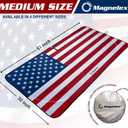 American Flag Windshield Sun Shade, High-Resolution Car Shield with Mirror Cut-Out for Automotive Interior Protection Heat Reduction, Folding Sunshade Storage Bag - Medium, Original