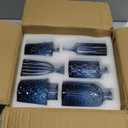 Glass Bud Vase Set of 12, Small Blue Flower Vases for Centerpieces in Bulk, Mini Vintage Vase for Wedding, Home,Table Decoration