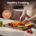 3 x SMIRLY Wooden Cutting Boards for Kitchen, Double-Sided Cutting Board with Handle, Heavy Duty Solid Walnut Wood Cutting Board Set with Stand, 3 Pcs Cutting Boards Non Toxic for Meat Vegetable Fruit