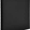 Paper Junkie Scrapbook 12x12 Album - 12 x 12 In, Black Hardcover, 40 Sheets (80 Pages) - Spiral Bound Black Scrapbook for Crafts
