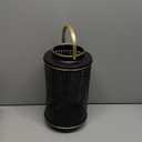 Flower Vase Rustic Metal Vase, 15.4" Tall Black Lantern Vase for Farmhouse Home Dcor Artificial Flowers and Centerpieces (12.2")
