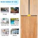 Floor Squeegee for Concrete and Tile Cleaning, 24'' Rubber Wiper Broom, Large Heavy Duty Water Scraper with 60'' Long Handle for Garage, Deck, Bathroom, Shower Glass, Window