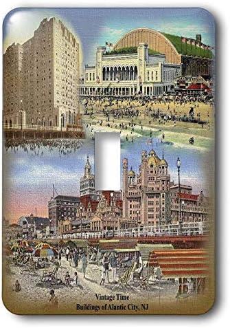 3dRose lsp_47335_1 Buildings Of Atlantic City, Vintage Single Toggle Switch