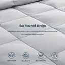 Pacific Coast Lightweight Goose Feather Down Fiber Comforters King Size, Summer Duvet Insert, Ultra Soft, Breathable, Hotel Luxury Bedding Comforter with 8 Tabs, Light Grey, 106 x 90 inches
