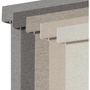 Persilux Blackout Roller Shades for Indoor Window Blinds,Cordless,Linen Fabric,Thermal Insulated Fabric UV Protection Shades for Home,Office,Bedroom,Door,Blackout-Cream,16" W X 64" H