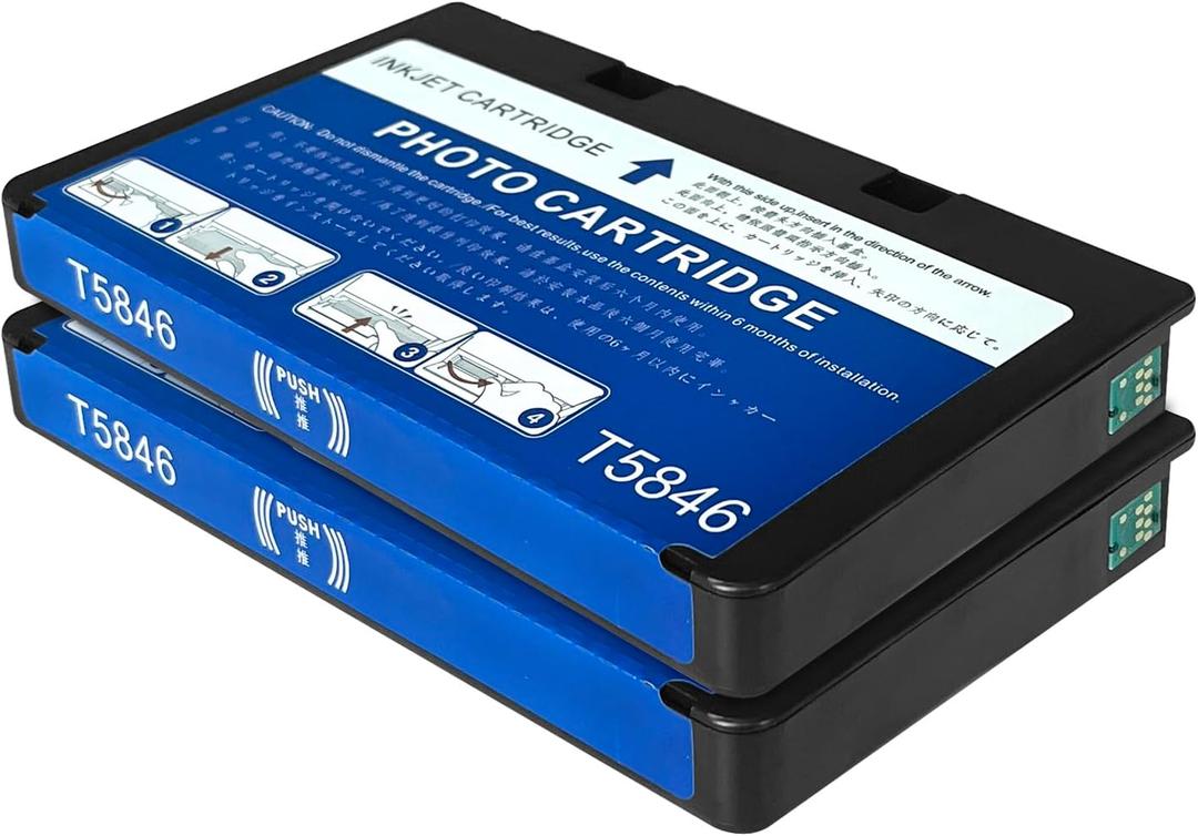 T5846 Ink Cartridge Compatible with PictureMate PM225 PM260 PM280 PM200 PM300 PM240 PM290 Printer(2-Pack)