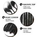 14inch 10 Strands 0.2cm Width 100% Human Hair Dreadlock Extensions, Full Handmade Loc Extensions Human Hair for Men Women Kids, Permanent Dread Extensions(Natural Black)