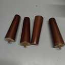 Furniture Legs Wood Sofa Legs Walnut Color Couch Replacement Legs for Cabinet Vanity Couch Chair Dresser Pack of 4 (6 inch)