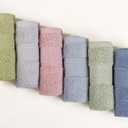 Cleanbear Pure Cotton Wash Cloths Face Cloths, 6 Colors per Set, 13 x 13 Inches (Light Blue, Jade Green, Light Green, Grey, Light Grey, Pink)