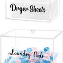 Generic VOTLEVT Acrylic Dryer Sheets Holder and Laundry Pods Container Set, Laundry Room Organization and Storage, Dryer Sheet Container and Laundry Pods Holder Set, XiYiNingZhuHe002
