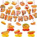 Hotdog Birthday Party Decorations, Fast Food Burger Party Decorations for Sausage Food Party Hot Dog Party Supplies