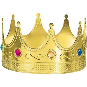 Luxurious Gold Royal Crowns - 0.75" x 8" (1 Pc) - Perfect for Parties, Regal Decor & Royalty-Themed Events